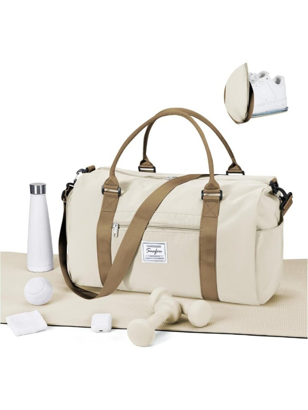 Versatile Gym Duffle Bag with Shoe Compartment | Small Travel Tote for Workouts